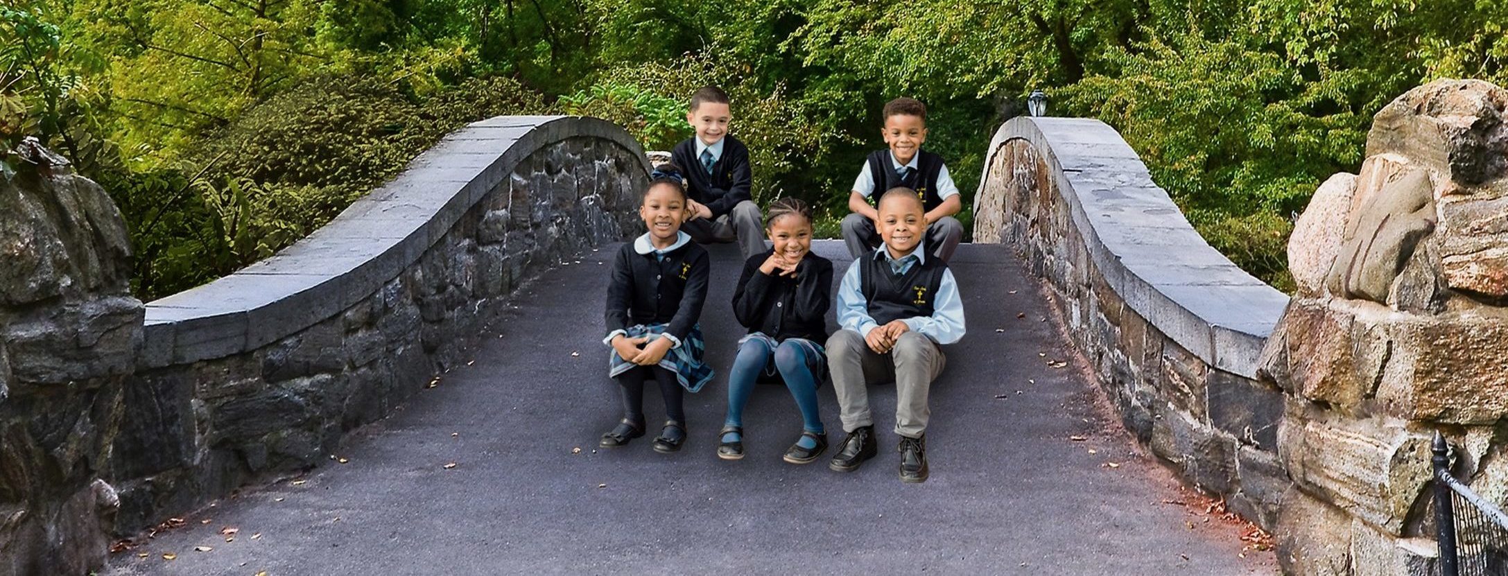 Catholic school Students in Central Park